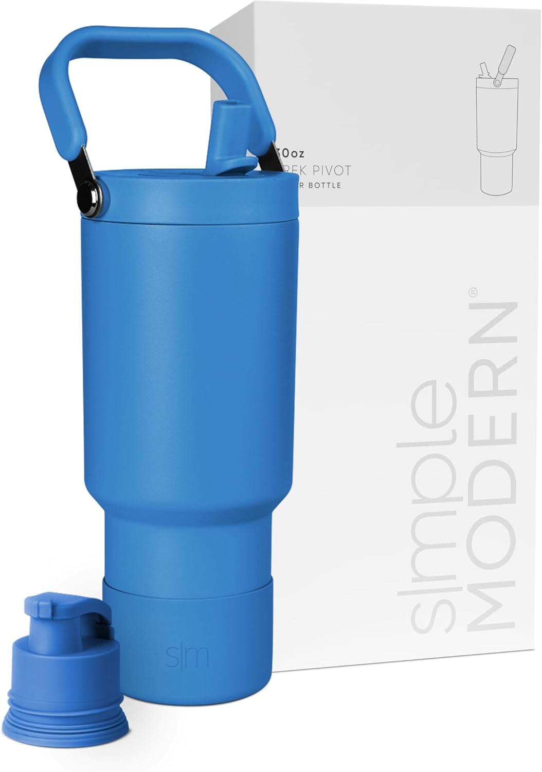 Simple Modern Trek Pivot | 40oz Flip Straw Tumbler with Handle | Water Bottle & Boot | Interchangeable Straw & Chug Lids | Insulated Stainless Steel Jug | Gym Sports Outdoors | Forest - Colors B