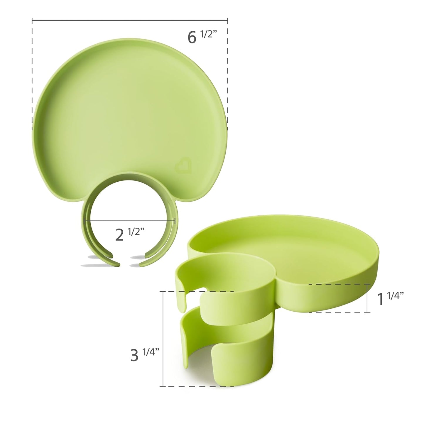 Munchkin® Carseat Tray - Toddler Travel & Road Trip Accessory for Mess-Free Snacking in The Car, Grey