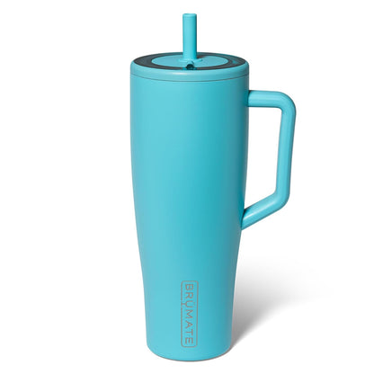 BrüMate Era 40 oz Tumbler with Handle & Straw | 100% Leakproof Insulated Water Bottle Tumbler with Lid & Flexible SoftSip Straw | Made of Stainless Steel | Cup Holder Friendly | 40oz (Nightfall Blue)