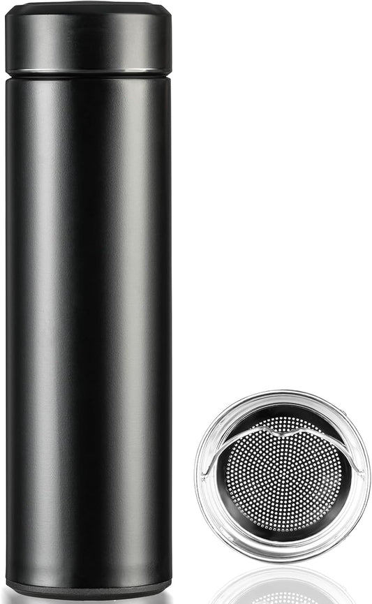 PARACITY Insulated Water Bottle,15 oz Stainless Steel Thermo, Double Wall Vacuum Water Bottle, Metal Water Bottle Keeps Hot for 12 Hrs, Cold for 24 Hrs, for Coffee, Drinks
