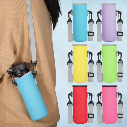 6 Pcs Neoprene Water Bottle Holder with Adjustable Strap, Stylish