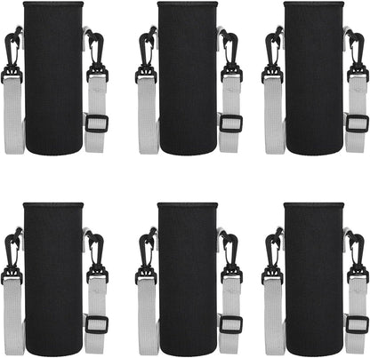 6 Pcs Neoprene Water Bottle Holder with Adjustable Strap, Stylish