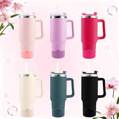 Hpbel Protective Silicone Boot for Stanley Cup Accessories Compatible with Stanley Cup Boot 40/30z and More Bottles with 2.95in Bottom for Water Bottle Flower Tumbler Accessories