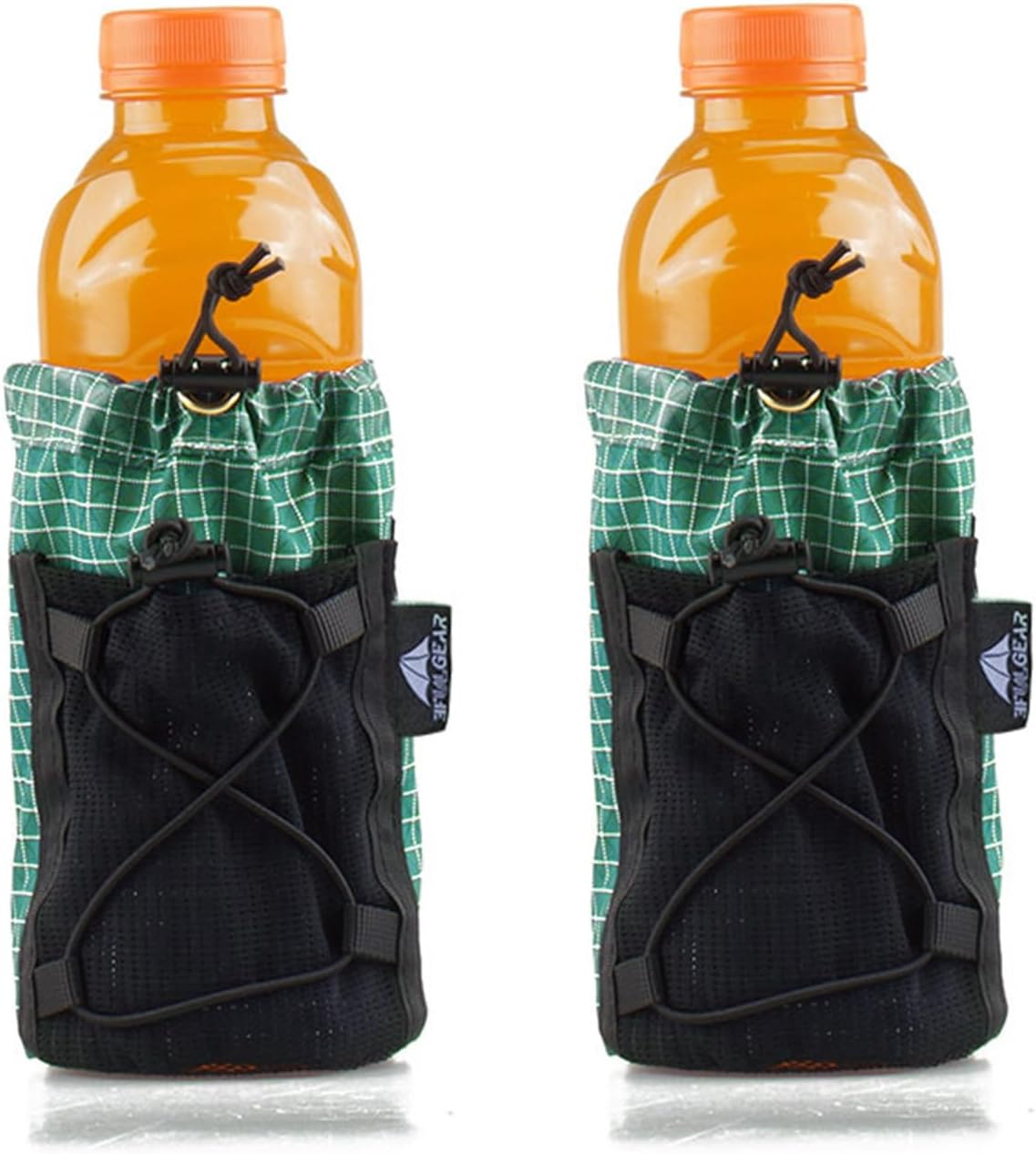 3F UL Gear Water Bottle Sleeve for Backpack Shoulder Straps, Bottle Pouch Accessories, Adjustable Molle Water Bottle Bag for Camping Travel Fishing Outdoor Activities(Grey)