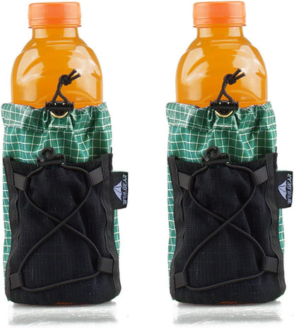 3F UL Gear Water Bottle Sleeve for Backpack Shoulder Straps, Bottle Pouch Accessories, Adjustable Molle Water Bottle Bag for Camping Travel Fishing Outdoor Activities(Grey)