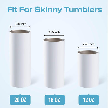 4 Pcs Replacement Lids for 20 oz Flat Bottomed Straight Body Tumblers with Inner Mouth about 2.76inch, Replacement Skinny Cup Lids for Water, Coffee or Tea on Travel, Work Hour and Daily Life
