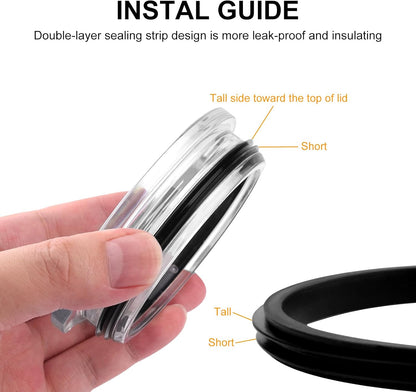 Gasket Replacement Compatible with Yeti 30 Oz Tumbler Lid, O Ring Rubber Seal For Yeti 14 OZ Mug Lid-4 Pack Replacement Silicone Seal Parts