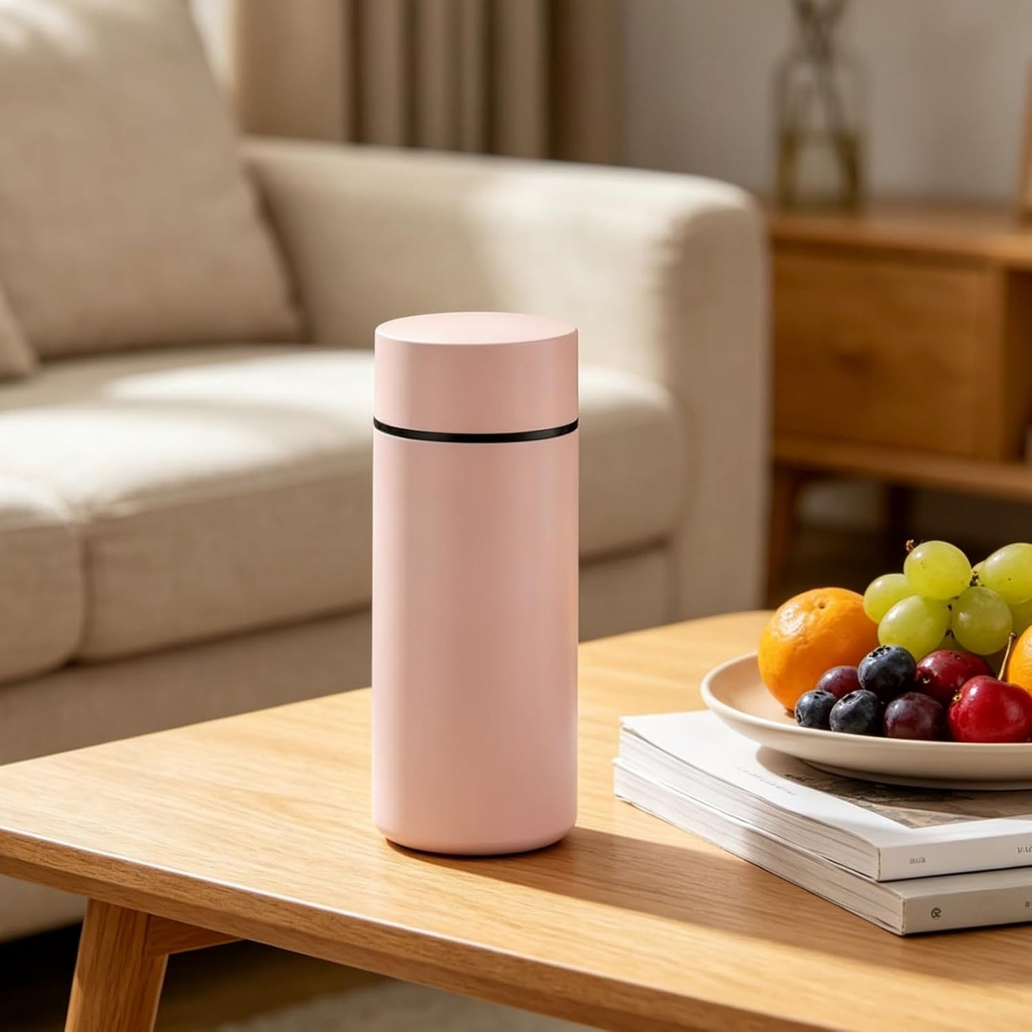 Insulated Water Bottle with Tea Infuser, Stainless Steel Insulated Flask, Leak Proof ，Vacuum Tumbler for Coffee, Tea and Drinks, BPA Free, Keeps Drinks Hot or Cold, 11oz (Green)