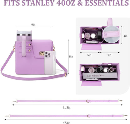 Stanley Purse Cup Holder Bag- Outdoor Portable Crossbody Bag for Stanley Cup Tumbler Purse