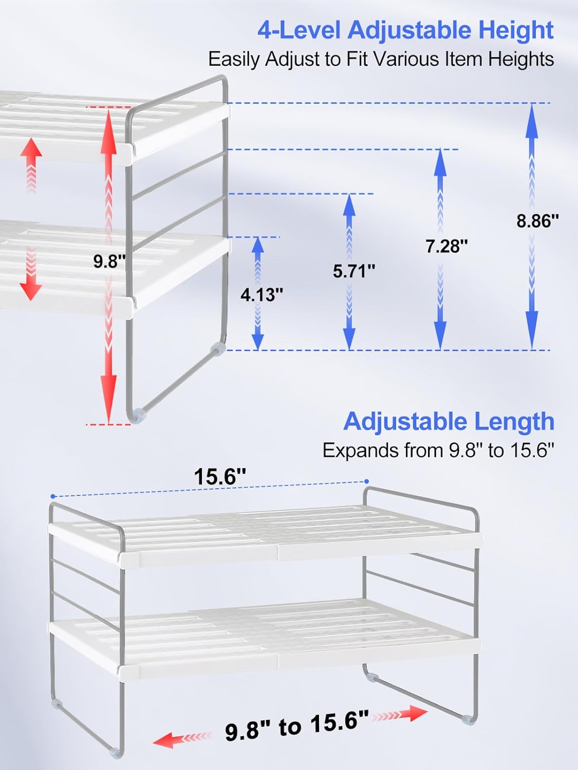 Cirhy Adjustable Water Bottle Organizer Holder for Cabinet, 3-Tier Expandable Water Bottle Storage Rack for Tumblers, Travel Mugs, and Cups – Kitchen Pantry Organization and Storage for Stanley Cups