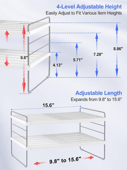 Cirhy Adjustable Water Bottle Organizer Holder for Cabinet, 3-Tier Expandable Water Bottle Storage Rack for Tumblers, Travel Mugs, and Cups – Kitchen Pantry Organization and Storage for Stanley Cups