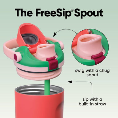 Owala FreeSip Sway Insulated Stainless Steel Water Bottle with Two-Way Spout, Built-In Straw and Bucket Handle, Made for Travel, School, and Sports, 30oz, BPA Free, Leak Proof, Daybreak