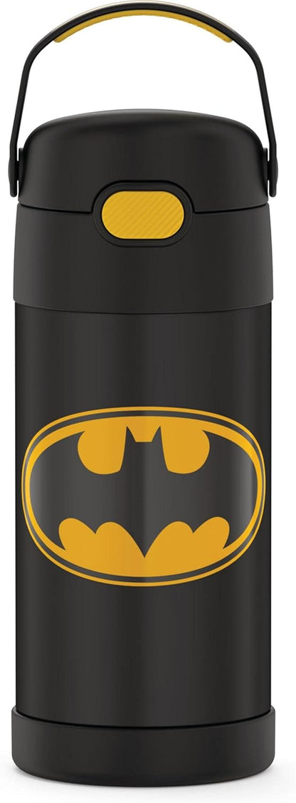 THERMOS FUNTAINER Water Bottle with Straw - 12 Ounce - Kids Stainless Steel Vacuum Insulated Water Bottle with Lid, Bluey - Colors A