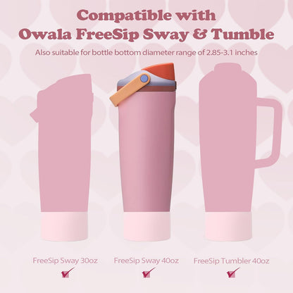 2PCS Silicone Boots for Owala 30oz & 40oz FreeSip Sway Bottles & Tumblers – Non-Slip, Scratch-Resistant, Stability Enhancer for Owala Accessories (Eucalyptus Green) - Colors A
