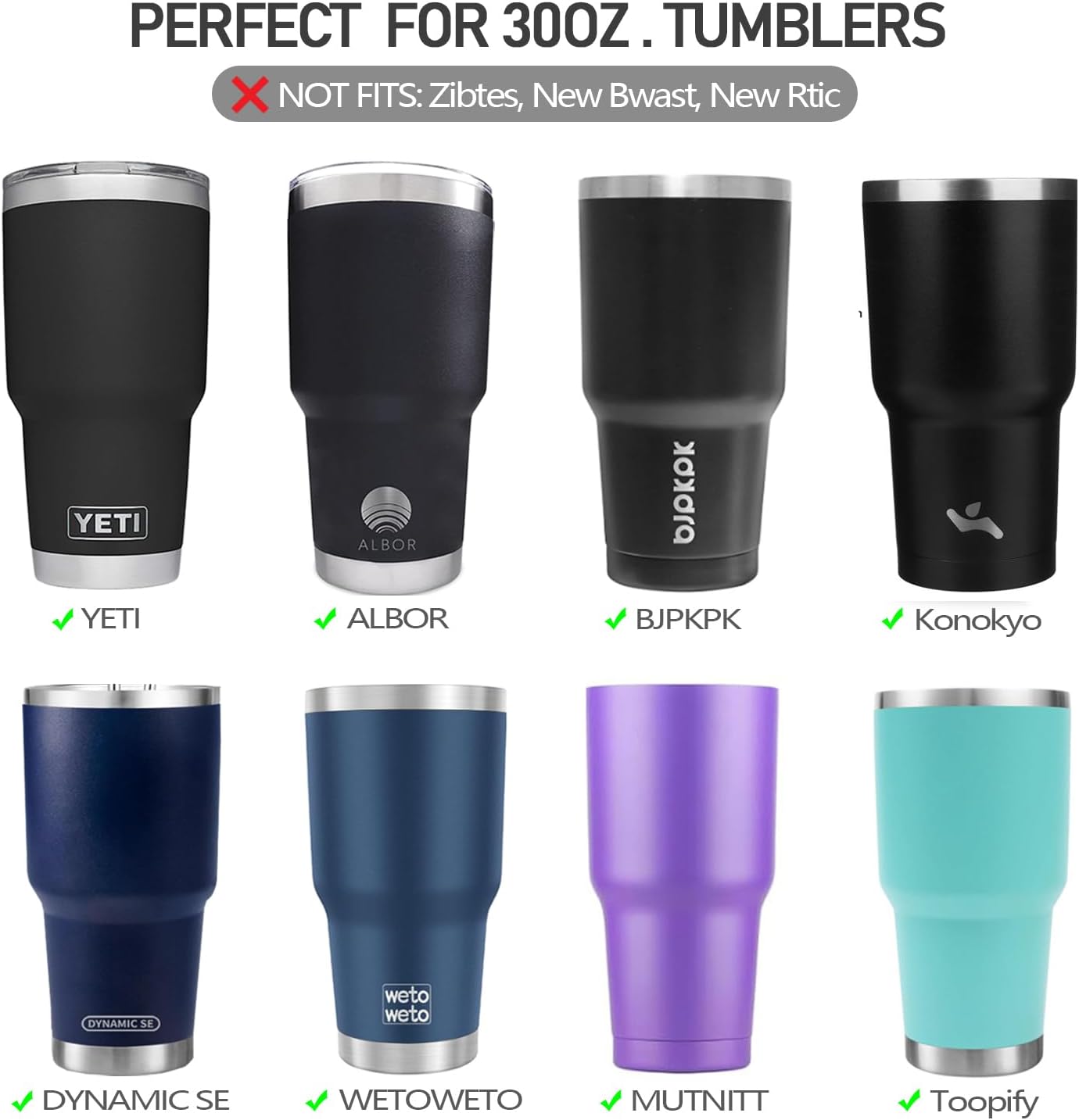 LUCEMILL 30 oz Tumbler Lid, Replacement Straw Lids for YETI Rambler 26 oz Cup 30 oz Tumbler, 35 oz Straw Mug, Spill Proof Covers