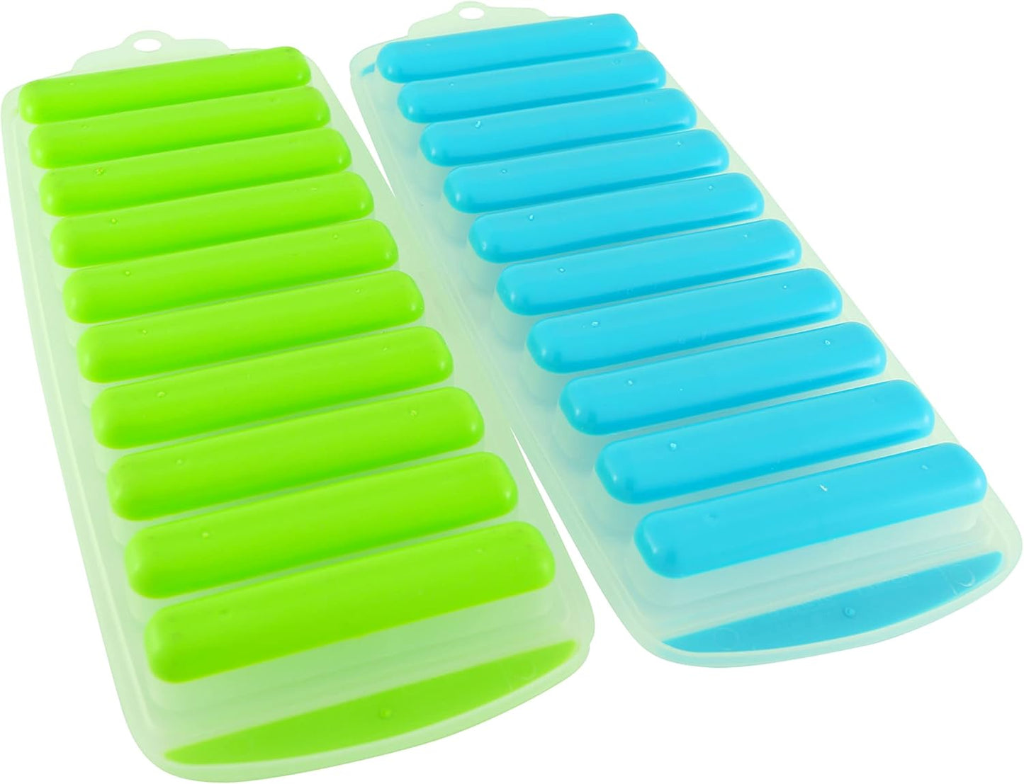 Meadow Lane Ice Stick/Cube Tray, Green 1-Tray (1-Pack, Green), Narrow and Long for Sports Bottles