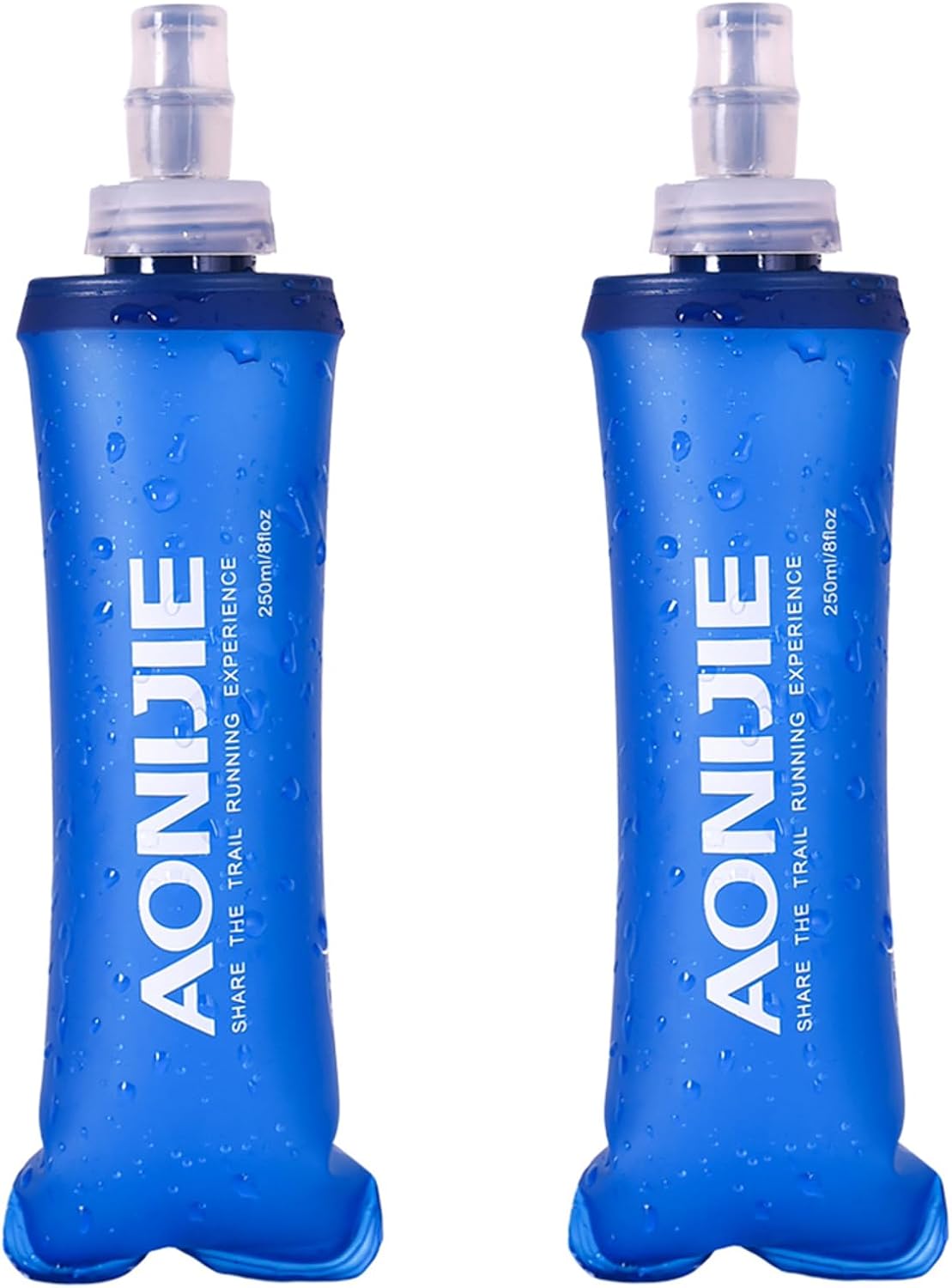 TRIWONDER Handheld Water Bottle for Running, Quick Grip Chill 17 oz Handheld Soft Water Bottle with Hand Strap Hydration Pack, BPA Sport Soft Flask (Blue)