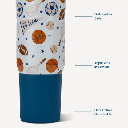 HydroJug Sport - Stainless Steel Tumbler with Straw, Vacuum Insulated, 40oz Leakproof Water Bottle, Ergonomic Design, Reusable, Dishwasher Safe, Rubber Base, Durable for Gym or Outdoors, Sage