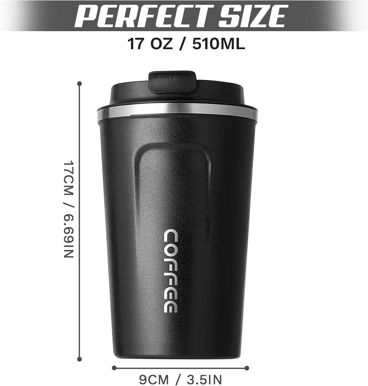 SPLMIFA Travel Coffee Mug Leak-Proof, Reusable Coffee Cups with Lids, Stainless Steel Vacuum Insulated Coffee Tumblers, Thermal Insulation Cup for Men and Women Hot & Cold Drinks(2nd-Green Pink, 12OZ)