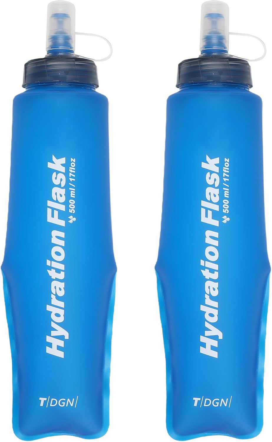 Azarxis TPU Soft Flask Collapsible Water Bottle Running Folding Gel Water Reservoir Handheld for Hydration Pack Hiking Cycling Climbing Jogging Marathon Trail Race