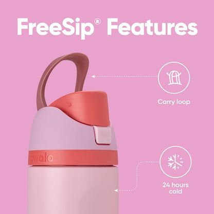 Owala FreeSip Insulated Stainless Steel Water Bottle with Straw, BPA-Free Sports Water Bottle, Great for Travel, 32 Oz, Denim