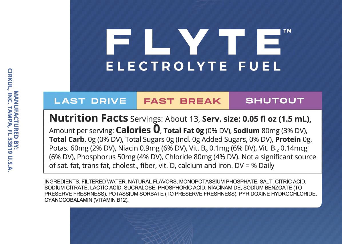 Cirkul FitSip Electrolytes Flavor Water Variety Pack, Makes 36 Drinks, No Sugar, Zero Calorie Drink Mix, (2 Mixed Berry, 2 White Cherry, 2 Orange Tangerine)