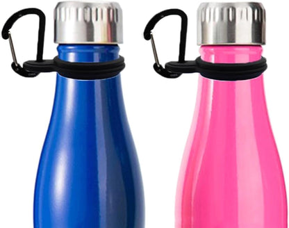 6 Pcs Silicone Water Bottle Buckle with Carabiner Clip Portable Secure Bottle Holder Water Bottle Hanging Rings Silicone Water Bottle Buckle Portable Hiking Sports Camping Water Bottle Accessories