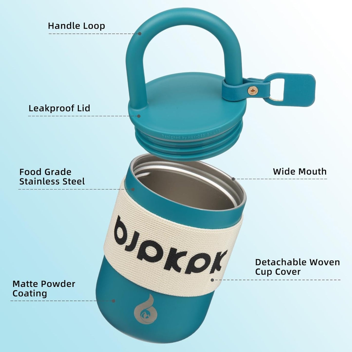 BJPKPK 13oz Insulated Stainless Steel Loop Tumbler With Lid And Handle Travel Coffee Mug Thermal Cup,Latte