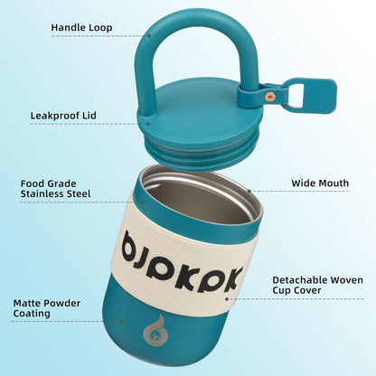 BJPKPK 13oz Insulated Stainless Steel Loop Tumbler With Lid And Handle Travel Coffee Mug Thermal Cup,Latte