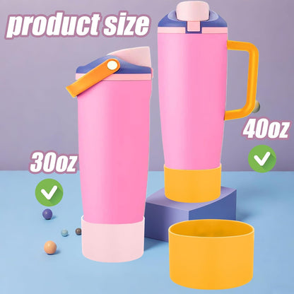 Mity rain 2PCS Protective Silicone Boots for Owala 30oz & 40oz FreeSip Sway Bottles & Tumblers - Accessories for owala, Enhances Stability & Prevents Scratches(Black Cherry)