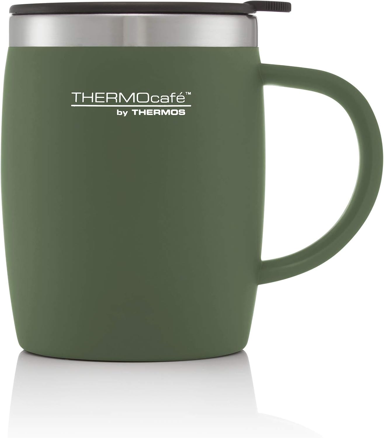Thermos Translucent Desk Mug, Stainless Steel, Blue, S (Pack of 1), 450 ml