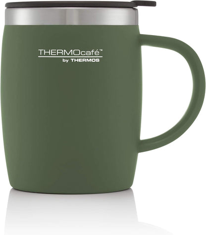 Thermos Translucent Desk Mug, Stainless Steel, Blue, S (Pack of 1), 450 ml