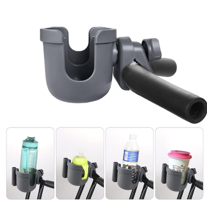 Suranew Universal Stroller Cup Holder, Adjustable Drink Holder with Phone Holder for Baby Stroller, Wheelchair, Walker, Bike, Scooter, Gifts for Family Member.