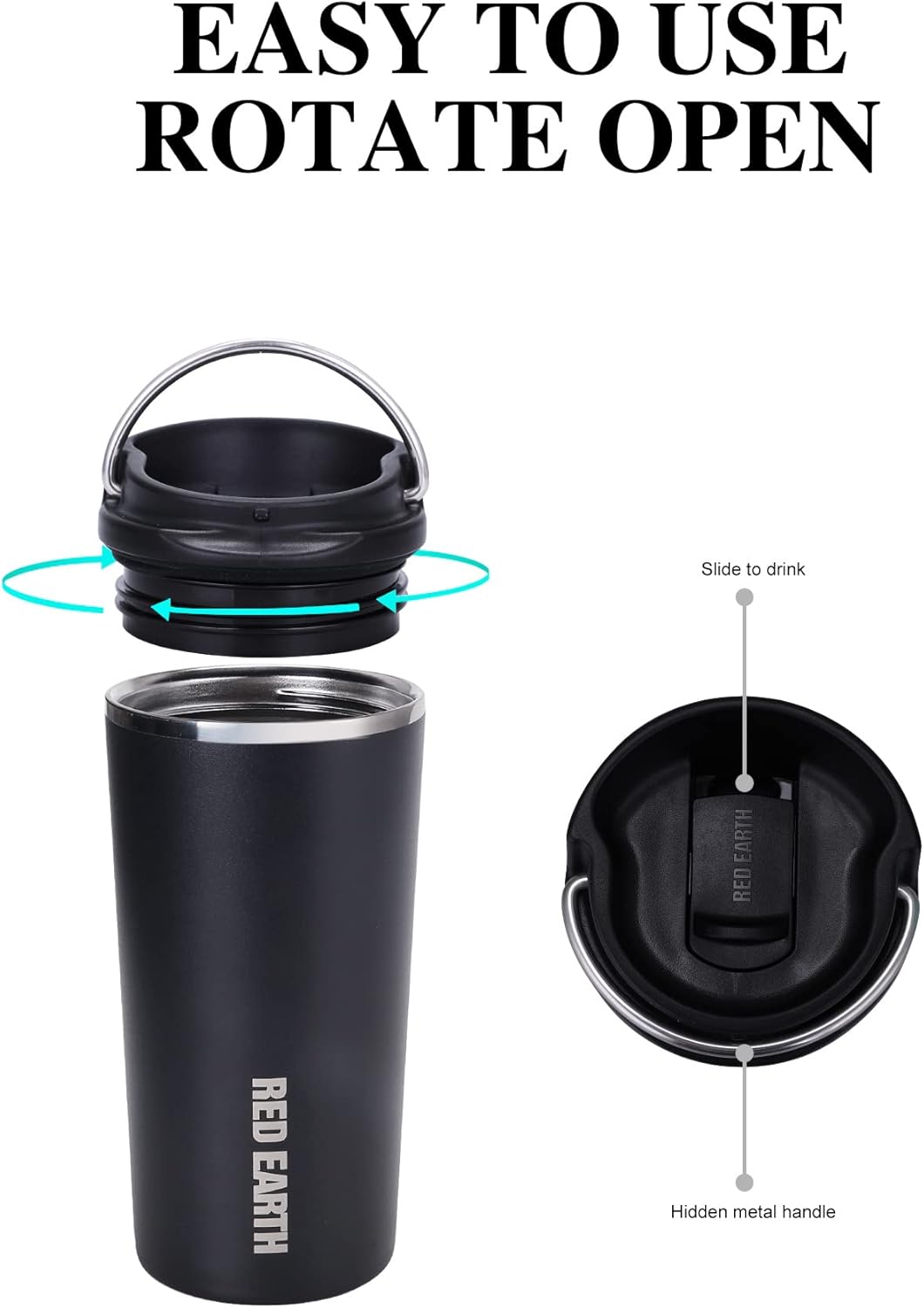 GiNT 17oz Travel Tea Mug with Infuser, 2 Lids. Vacuum Insulated 316 Stainless Steel Coffee Mug. Dishwasher Safe Tea Cup with Strainer for Hot & Cold Brew Coffee. Mothers Day Gifts for Mom (White)