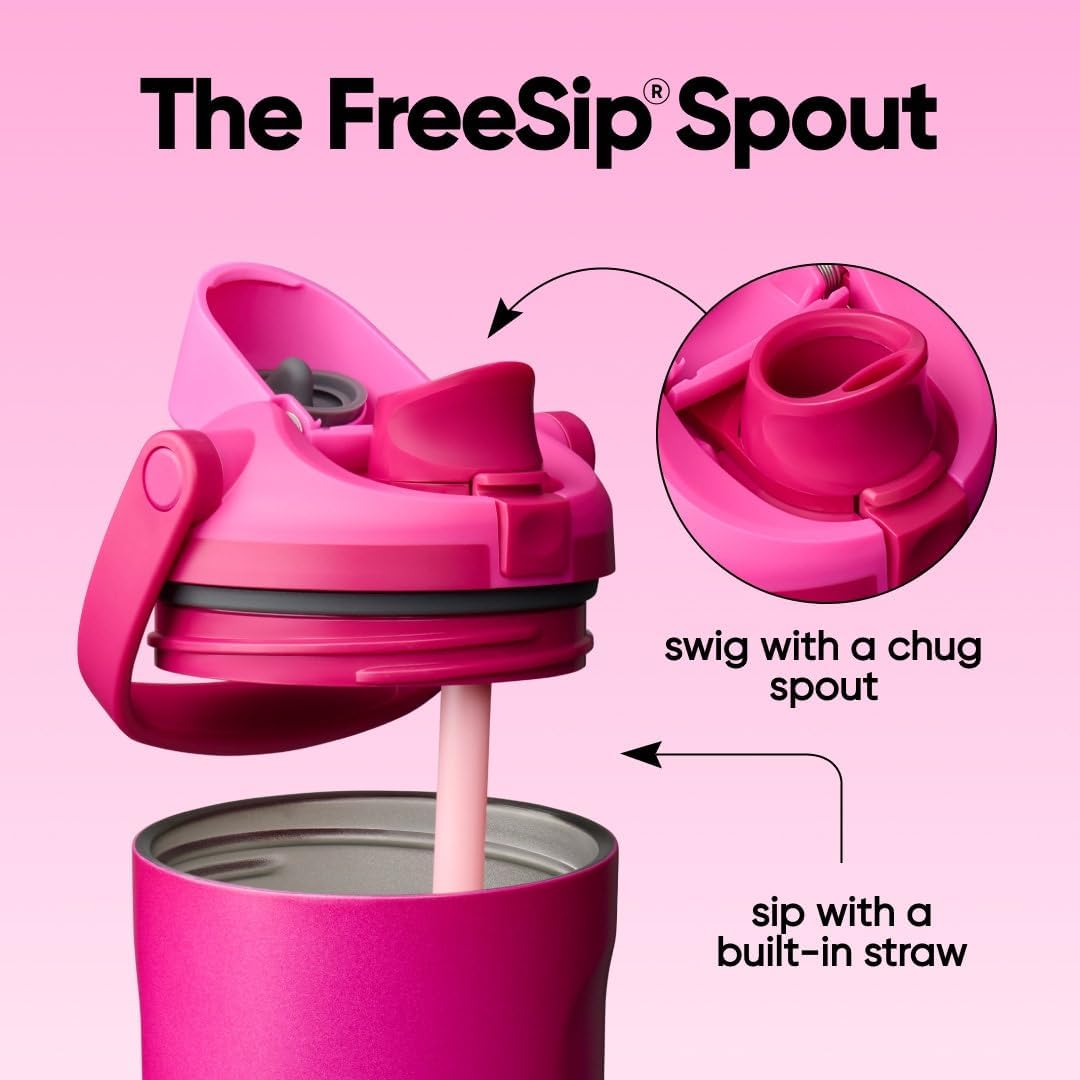 Owala FreeSip Sway Insulated Stainless Steel Water Bottle with Two-Way Spout, Built-In Straw and Bucket Handle, Made for Travel, School, and Sports, 30oz, BPA Free, Leak Proof, Daybreak