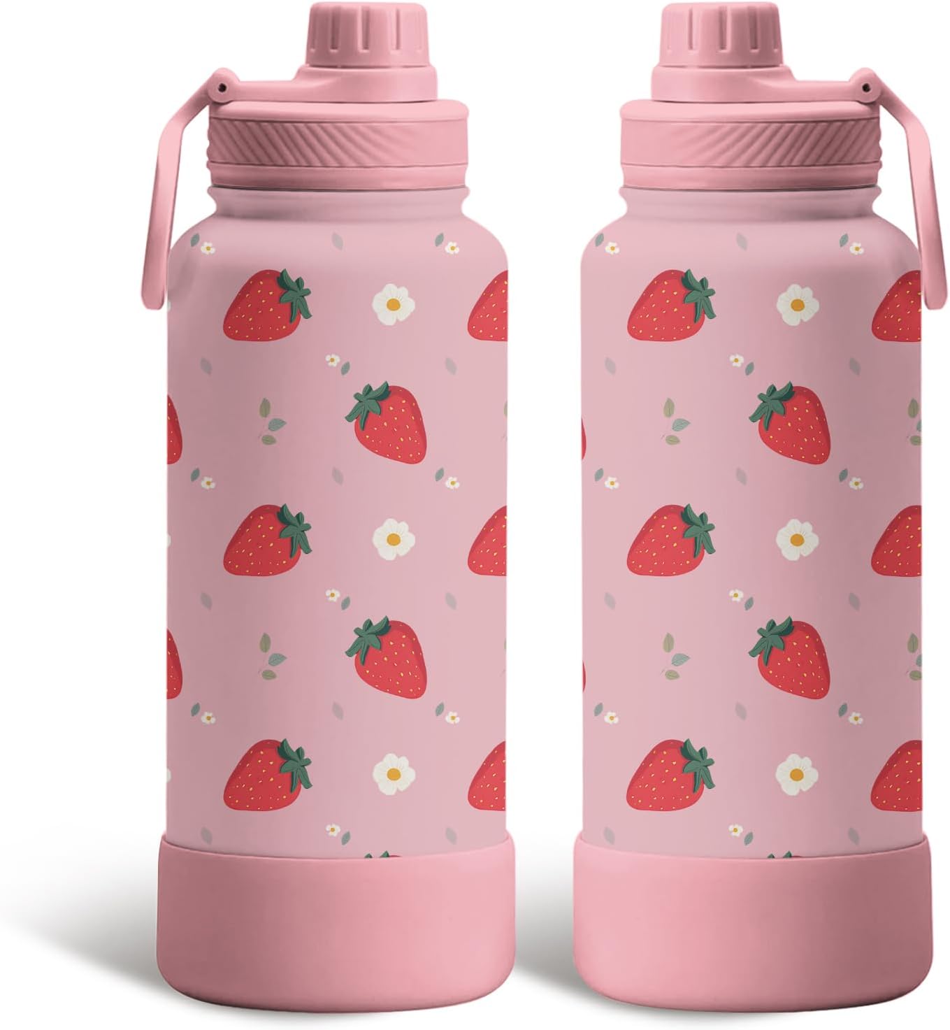 Pickleball 34oz Water Bottle with Spout Lid, Insulated Stainless Steel Travel Cup, Double Wall Vacuum Tumbler for Women Girls Ladies, Birthday Christmas Gift for Pickleball Lovers (1 pc)