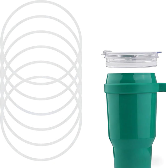 Joshey Tumbler Lid Rubber Seal Replacement Compatible with Reduce 40oz & 50oz Tumbler Mugs, 6Pcs BPA-Free Silicone Gaskets, Leak-Proof Gasket Replacement Accessories