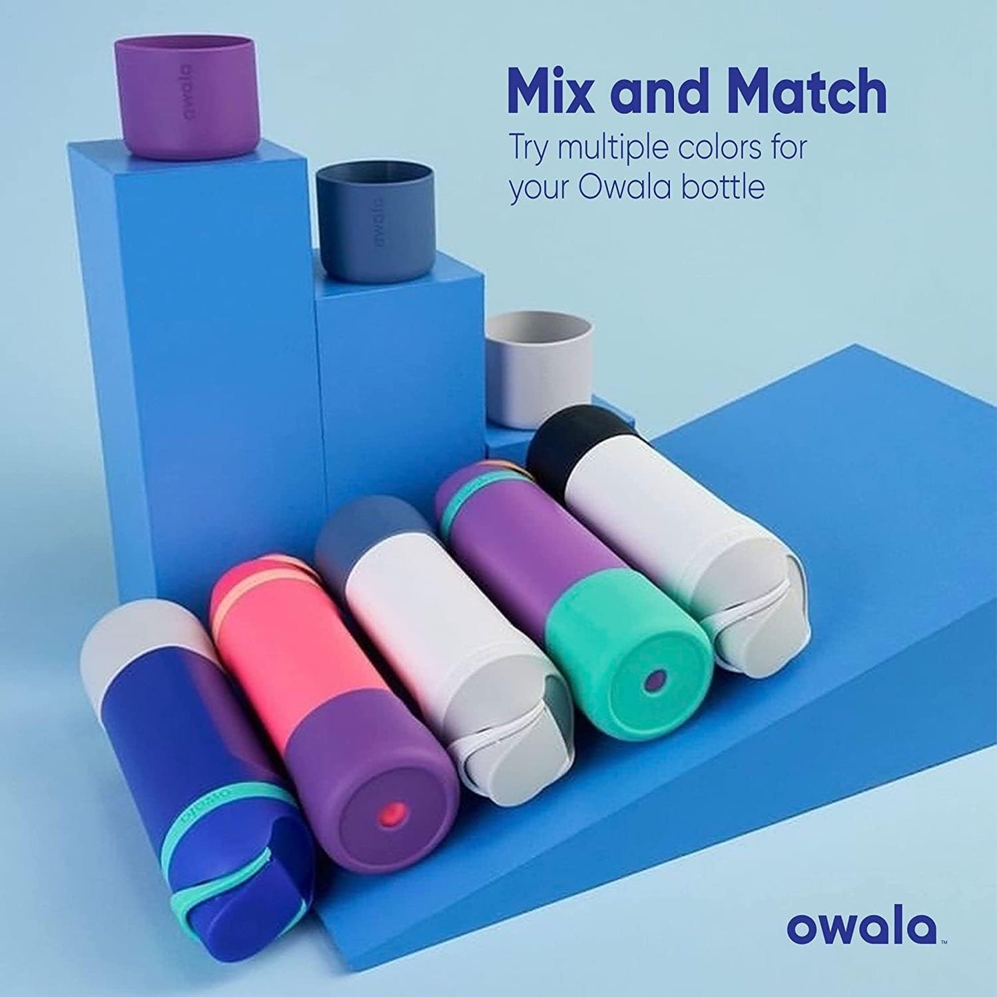 Owala Silicone Boot Accessory for Stainless Steel Water Bottles, Anti-Slip Dent Protective Sleeve, Protects FreeSip, Black, Made 40 Oz Water Bottle