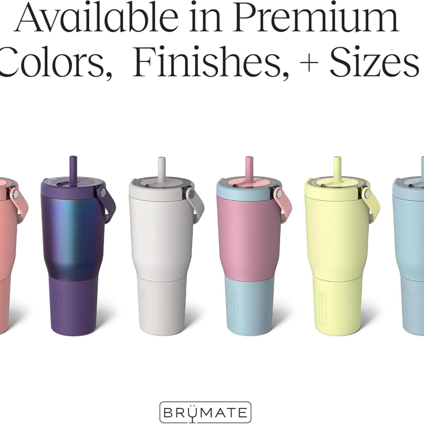 BrüMate Resa 35oz 100% Leakproof Tumbler w/Handle & Straw | Flexible SoftSip Straw | Silicone Sleeve for Durability | Stainless Steel | Cup Holder & Travel Friendly Water Bottle (Java)