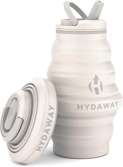 HYDAWAY 17oz Travel Collapsible Water Bottle - BPA-Free, Leakproof, Lightweight, Space-Saving
