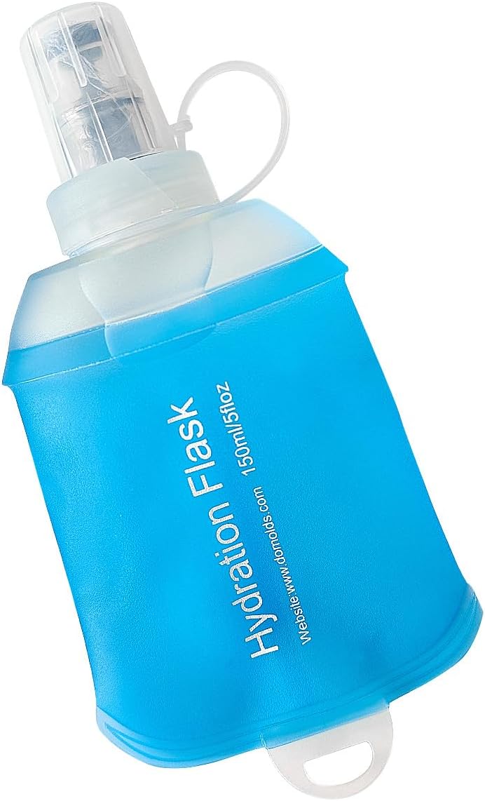 WILDREEDS 500ml Soft Flask, TPU Collapsible Soft Water Bottle for Hydration Pack, Running Vest, Folding Water Bottle for Hiking Cycling Climbing-1Pcs, White