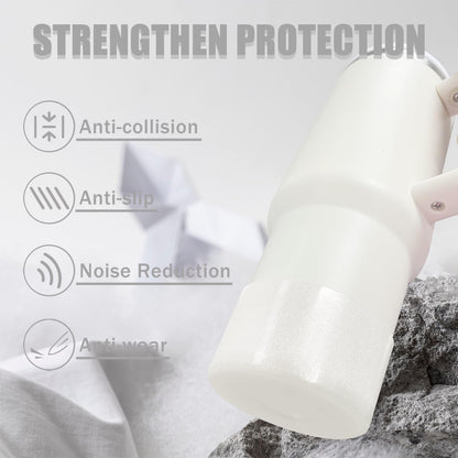 Jelly Luster Glitter Silicone Transparent Boot for Stanley 20-40oz, Compatible with Hydro Flask or Other Water Bottle Tumbler, 2.85-3.0 inch Protective Anti-Slip Bottom Sleeve Cover