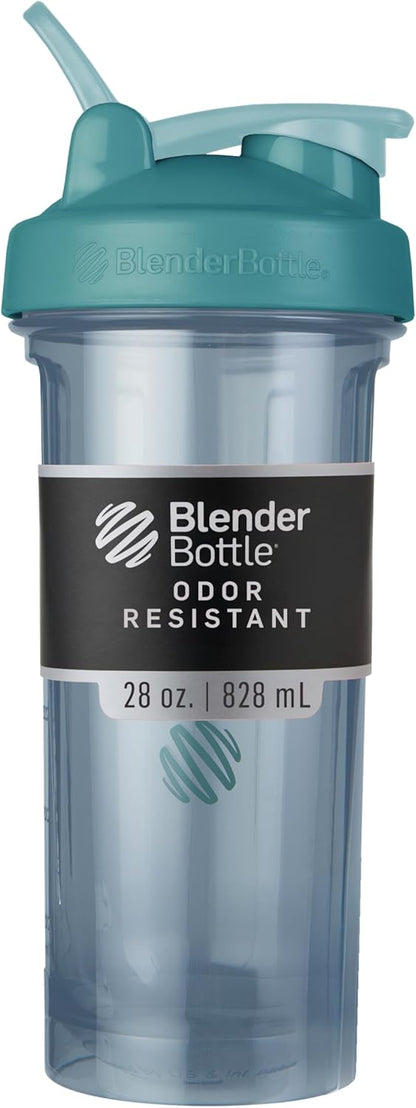 BlenderBottle Shaker Bottle Pro Series Perfect for Protein Shakes and Pre Workout, 24-Ounce, Black