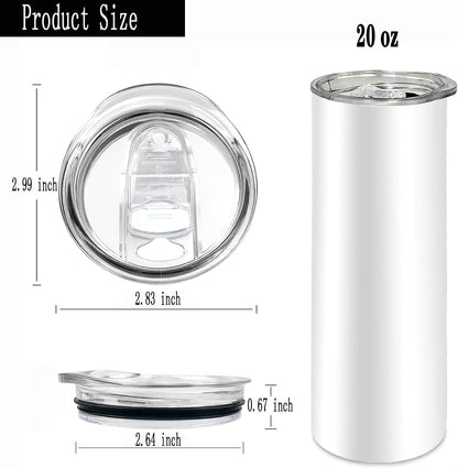 20 oz Skinny Replacement Lids Tumbler Replacement Lids Plastic Splash Resistant Covers Spill Proof Skinny Cup Covers for Mouth Cooler Cup (Clear, 5 Pack)