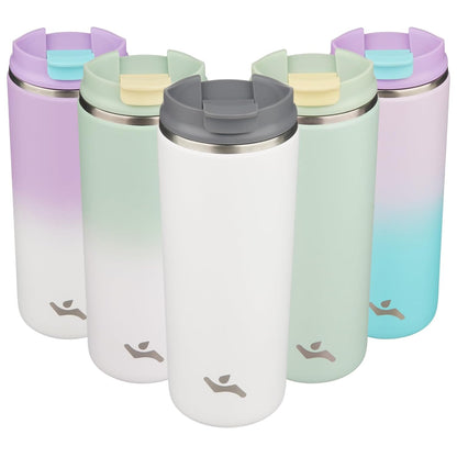 Konokyo Tumbler with Lid, 16 oz Travel Coffee Mug Double Wall Vacuum Stainless Steel Thermal Metal Cup Insulated Water Bottle,Navy Blue