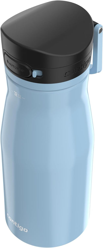 Contigo Jackson Chill 2.0, Vacuum-Insulated Stainless Steel Water Bottle with Secure Lid, Leak-Proof Travel Friendly, 20oz Capacity, Blueberry Color, Keeps Drinks Cold for 12 Hours