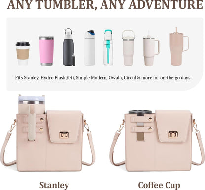 Stanley Purse Cup Holder Bag- Outdoor Portable Crossbody Bag for Stanley Cup Tumbler Purse