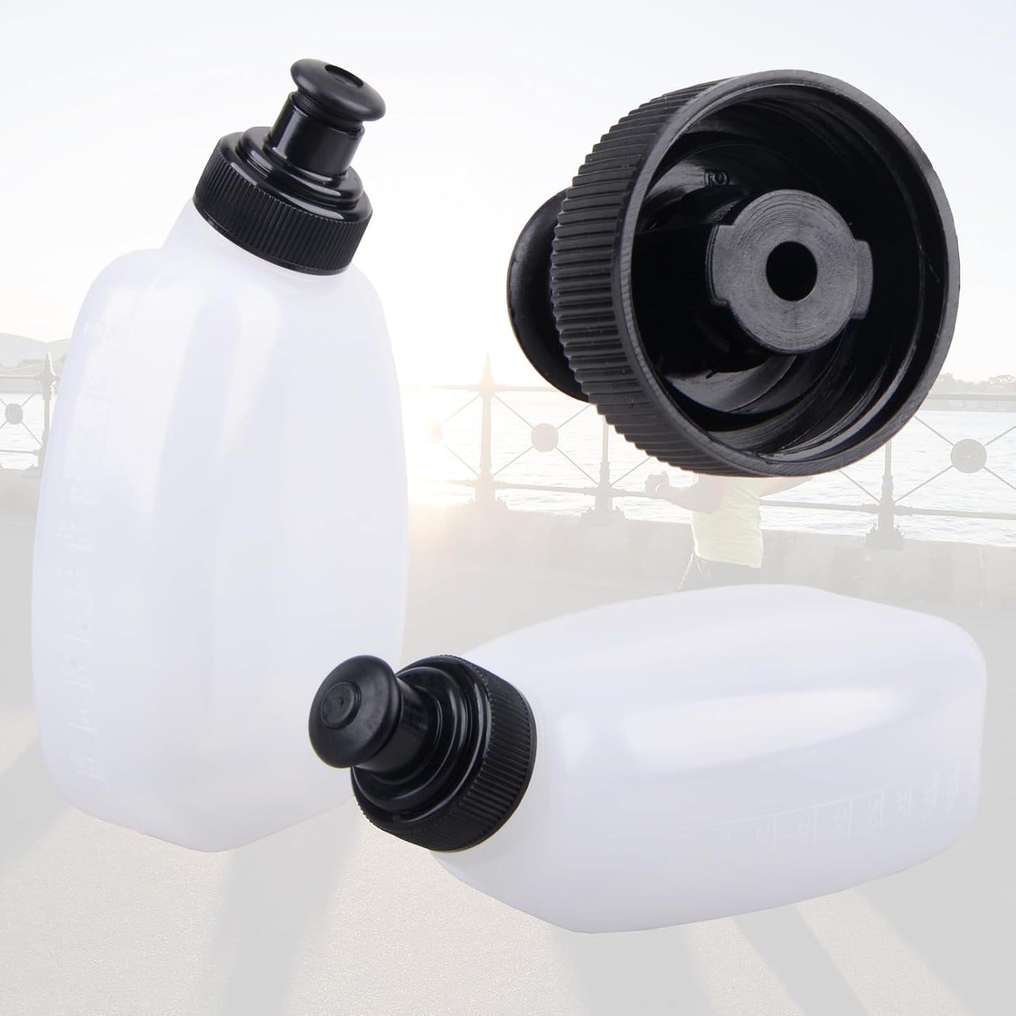 Azarxis Running Water Bottles Flask BPA Free Leakproof Hydration Vest Packs Waist Belt Replacement for Triathlon Marathon Hiking Cycling Climbing Runner