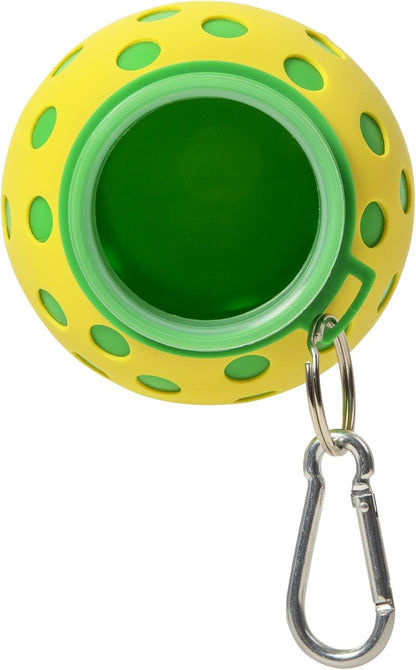 Windy City Novelties Collapsible Pickleball Silicone Water Bottle – 16 oz Portable Sports Bottle with Clip for Pickleball Players