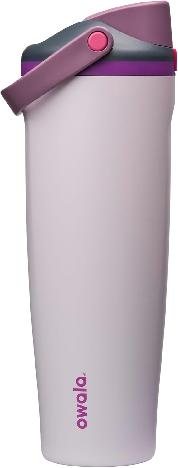 Owala FreeSip Sway Insulated Stainless Steel Water Bottle with Two-Way Spout, Built-In Straw and Bucket Handle, Made for Travel, School, and Sports, 30oz, BPA Free, Leak Proof, Daybreak